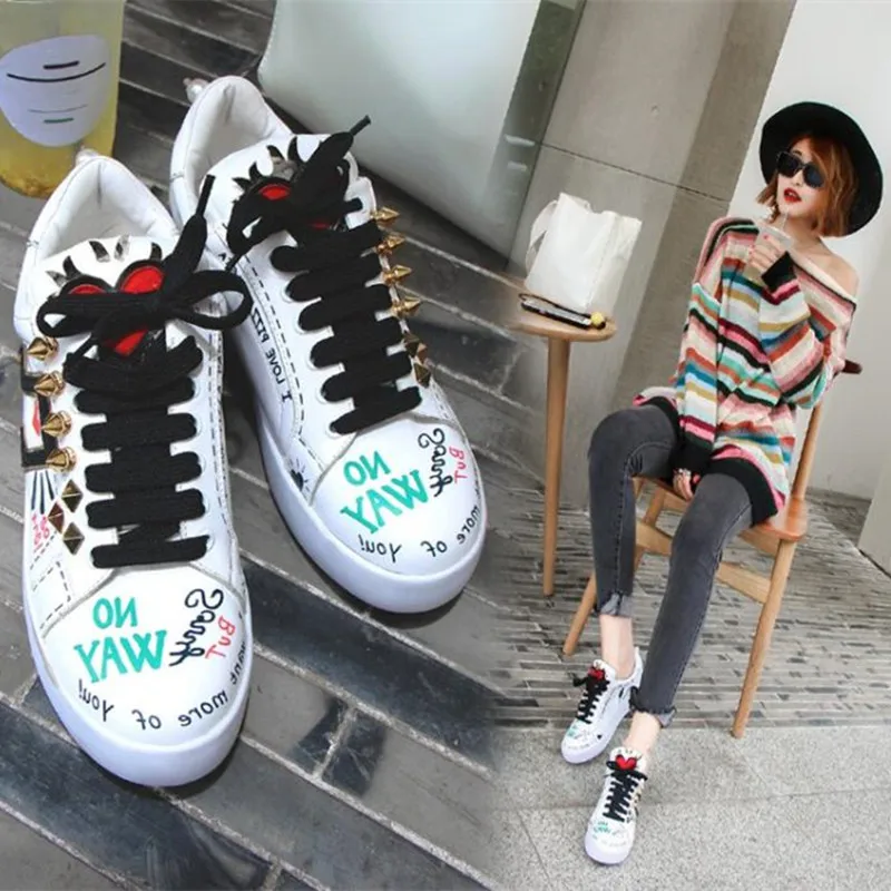 Женская дизайнерская обувь роскошная весенне осенняя Повседневная плоская