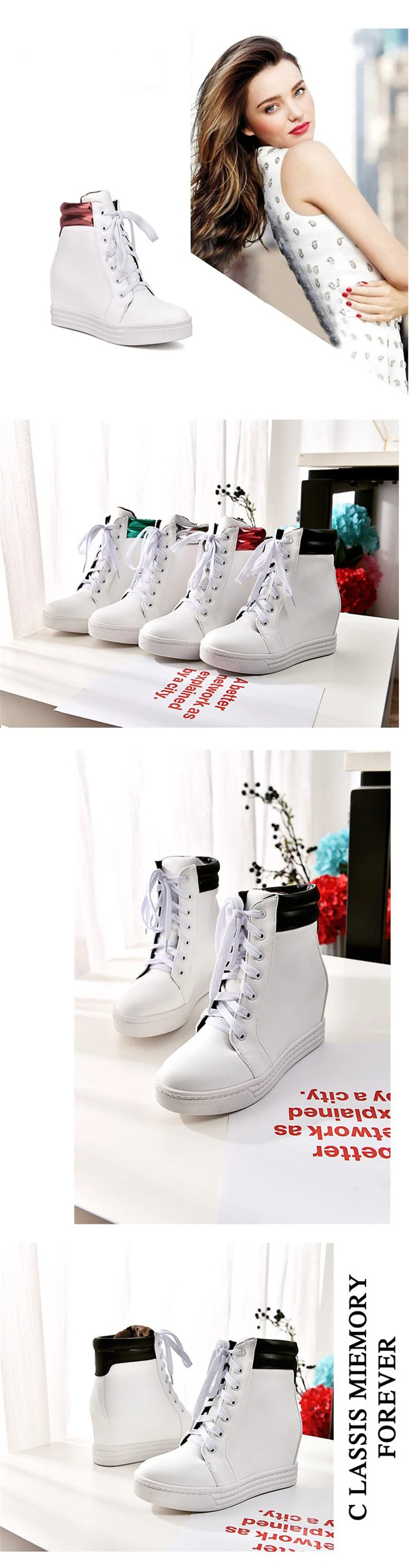 Tfsland Women Height Increasing Shoes Female Breathable White Shoes Flat Walking Shoes Sneakers Women Wedge Platform Ankle Boots
