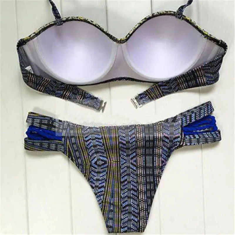 2017 сексуальный бикини женский купальник пуш-ап Женский бандо Бразильский набор с