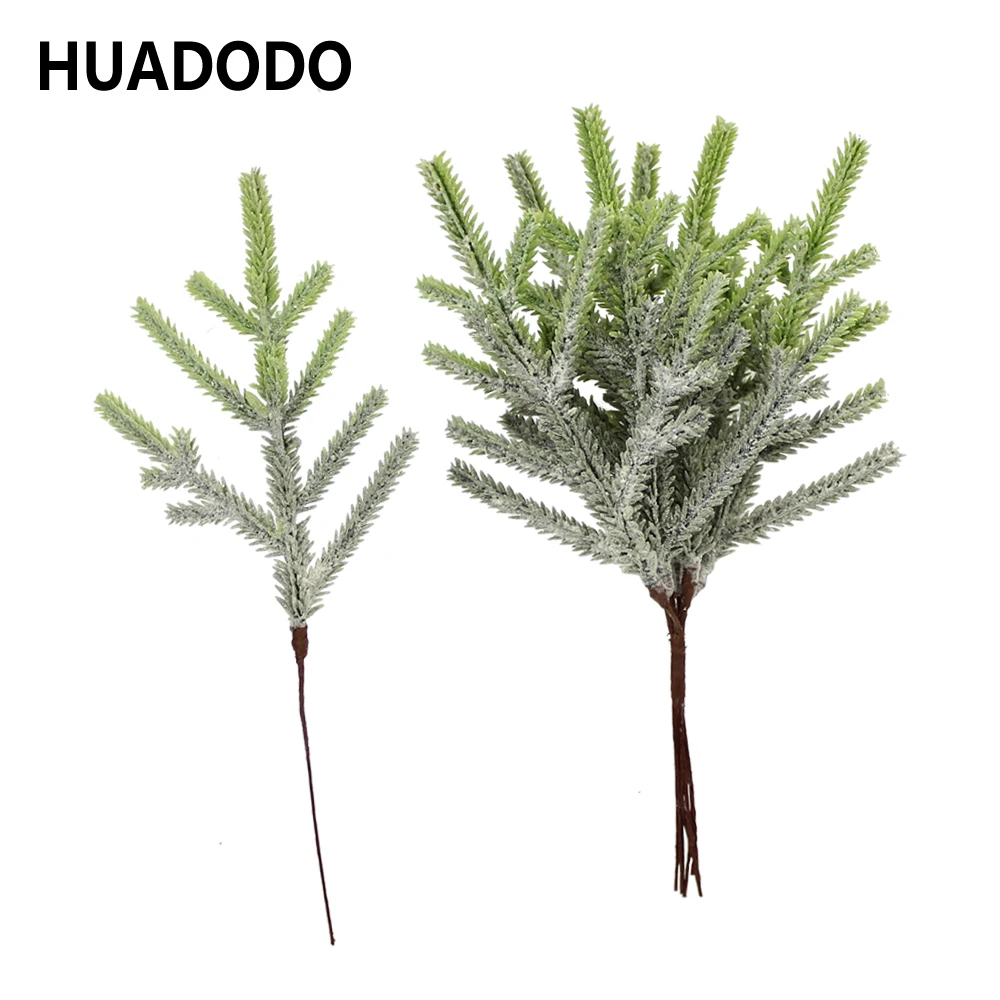 HUADODO 6 шт. миниатюрные искусственные сосновые ветки рождественские цветы для