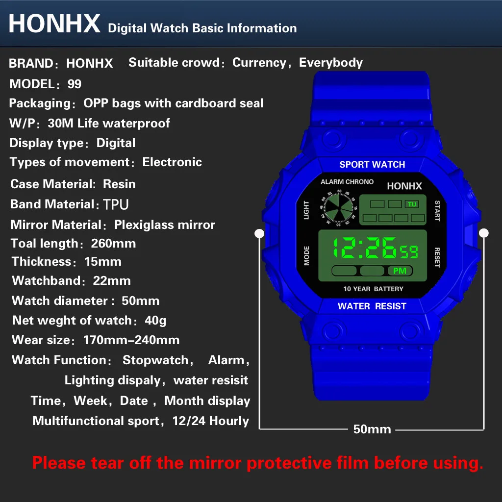 Reloj hombre, цифровые женские часы, Роскошные, аналоговые, цифровые, для улицы, военные, спортивные, светодиодный, водонепроницаемые, спортивные часы, reloj mujer