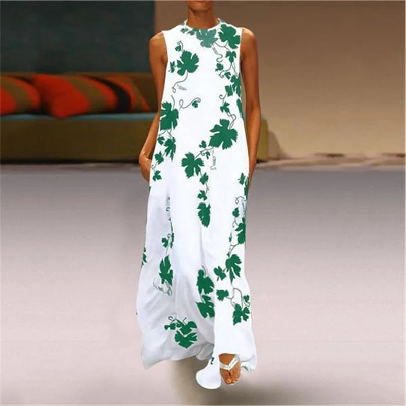 Women Dress Ladies Holiday Summer Baggy Fashion Evening Maxi Long Sundress Pocket Cocktail | Женская одежда