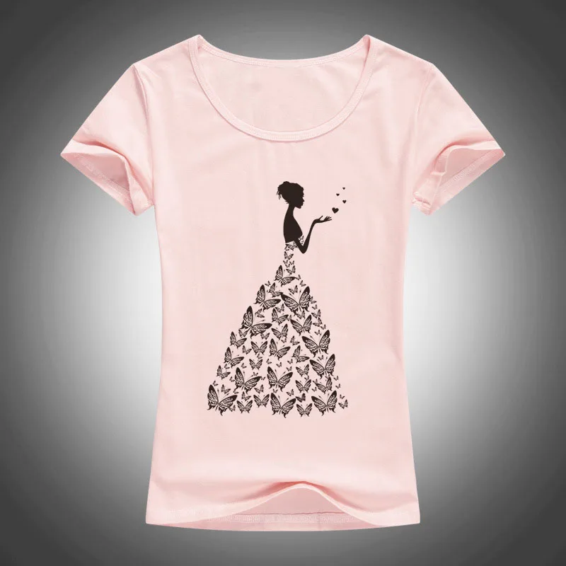 2017 модная красивая свадебная футболка с бабочкой Женская Новинка крутая