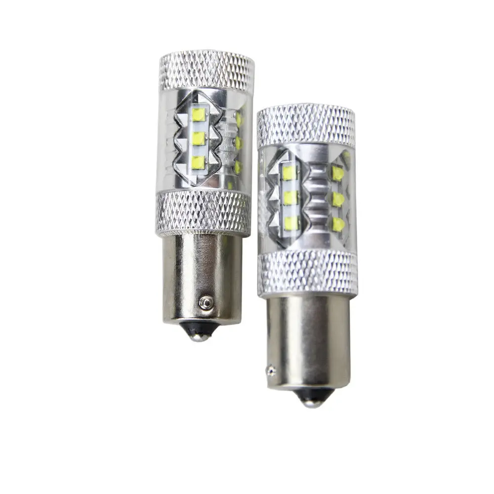 Светодиодные лампы BA15S 1156 P21W 16 Cree XBD Chip Canbus Blanc рабочие огни recul 12 В 24 | Автомобили и