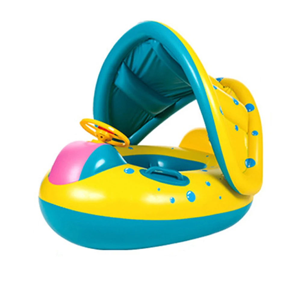 

Inflatable yacht Swimming Circle Air Mattress Baby Float Seat Boat Tube Ring Rubber Swim Swimming Pool Toys Ring Portable