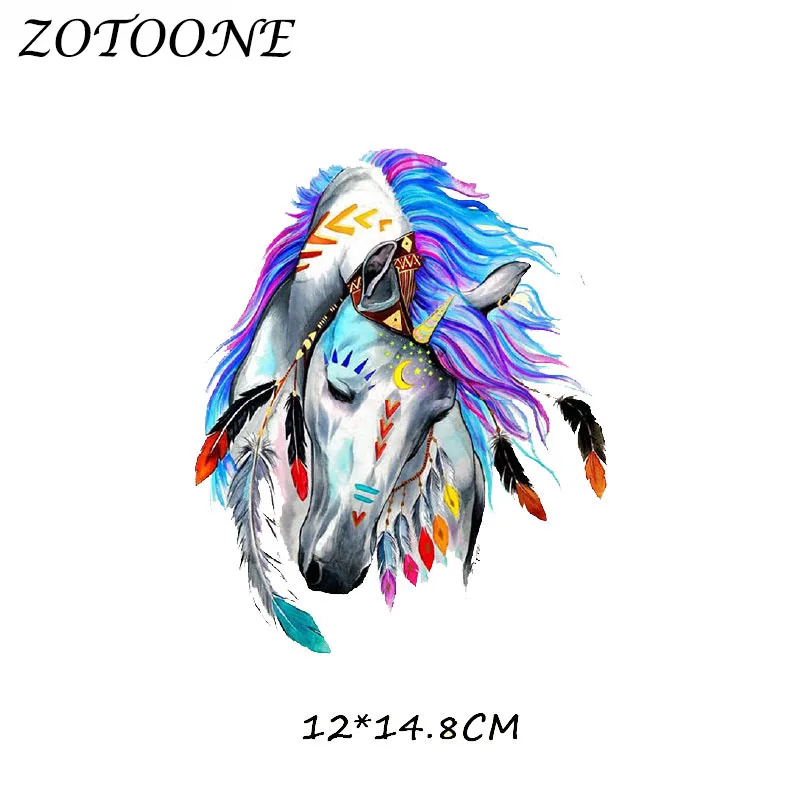 Индийская модная нашивка ZOTOONE с лошадью для одежды термотрансферные Значки