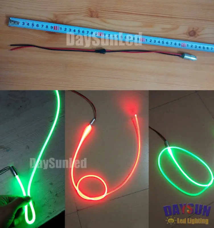 Car/Home Use Side-glow Fiber Optic Light Illuminators 6 Colors Available DC12V 1W | LED Strip