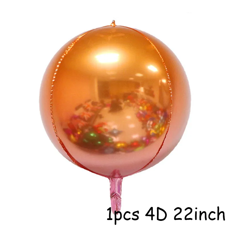 1pcs 4D 22inch 6 шт. воздушные шары для дня рождения, черные воздушные шары с цифрами, украшения для первого дня рождения, Детские воздушные шары, вечерние воздушные шары с гелием - Цвет: 1pcs 4D 22inch