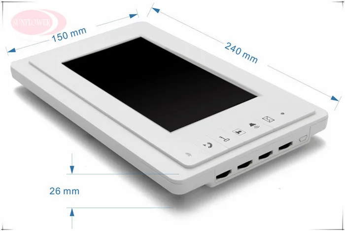 Двухкнопочный цветной видеодомофон система внутренней связи 2 ЖК дверных звонка