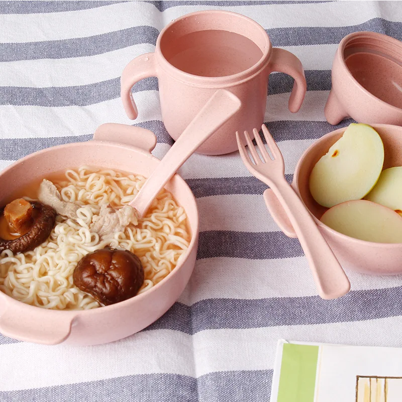 Набор из 5 предметов детская посуда стебля пшеницы детские блюда тарелка чашка