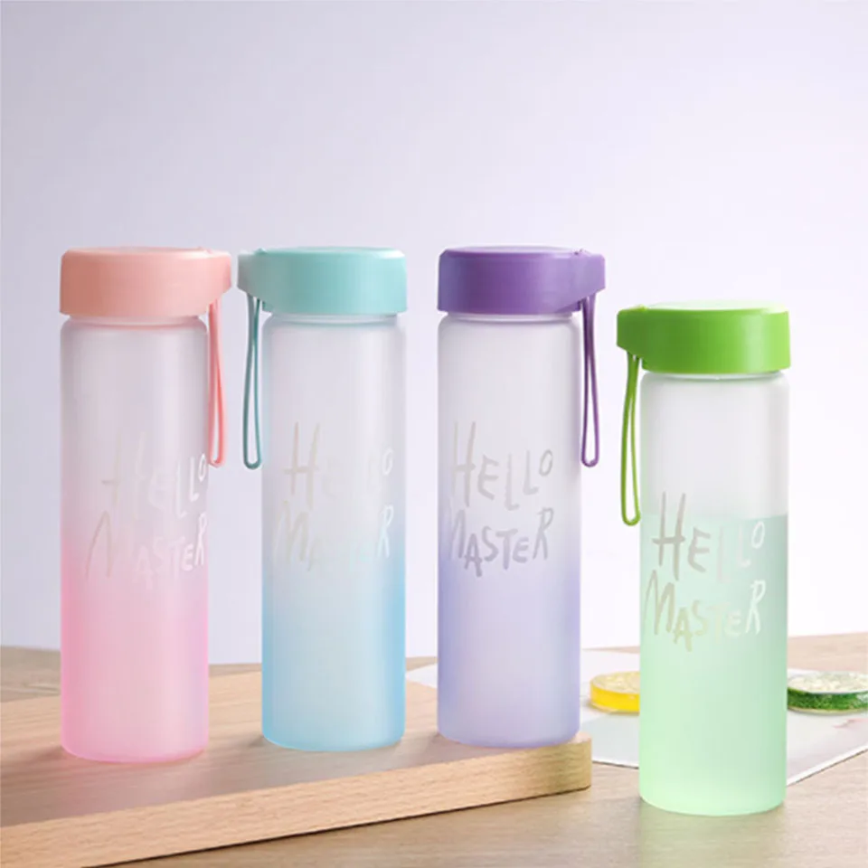 Transhome пластиковая бутылка для воды Bpa Free Цветные бутылки с молоком 500 мл