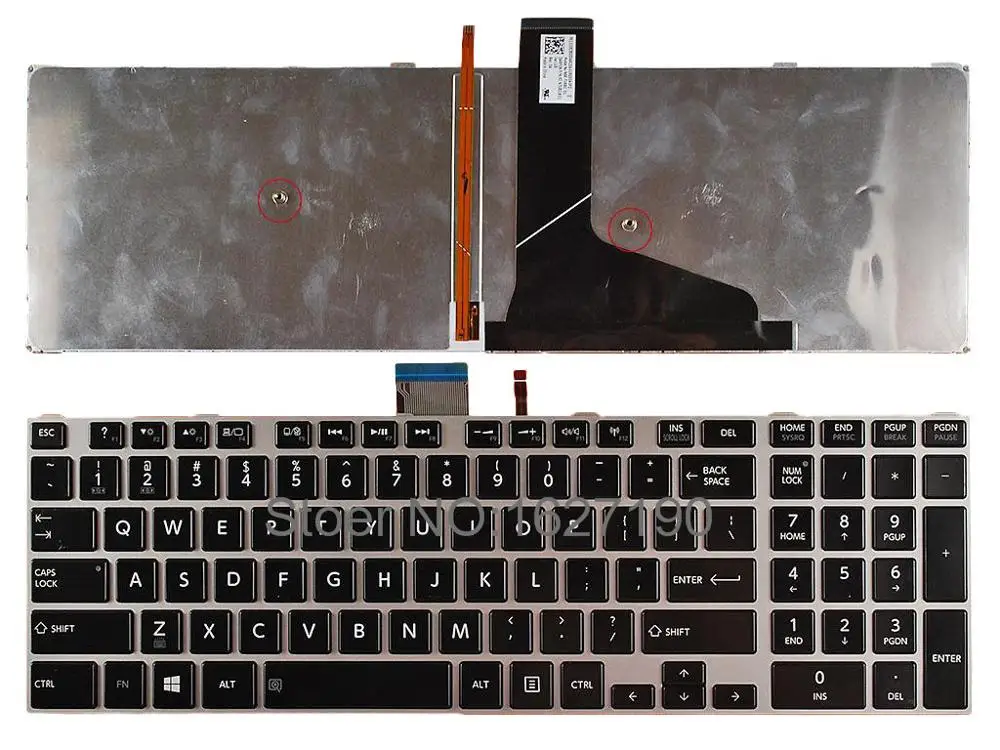 US Keyboard For TOSHIBA S50-A S50D-A S50DT-A S50T-A S55-A S55D-A S55DT-A S55T-A SLIVER FRAME BLACK Win8 Backlit | Компьютеры и офис