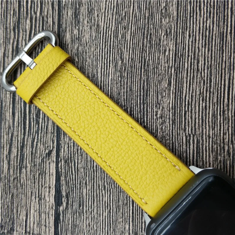 Ремешок для часов Apple Series 4 iWatch оригинальный кожаный ремешок цветной браслет 1 2 3