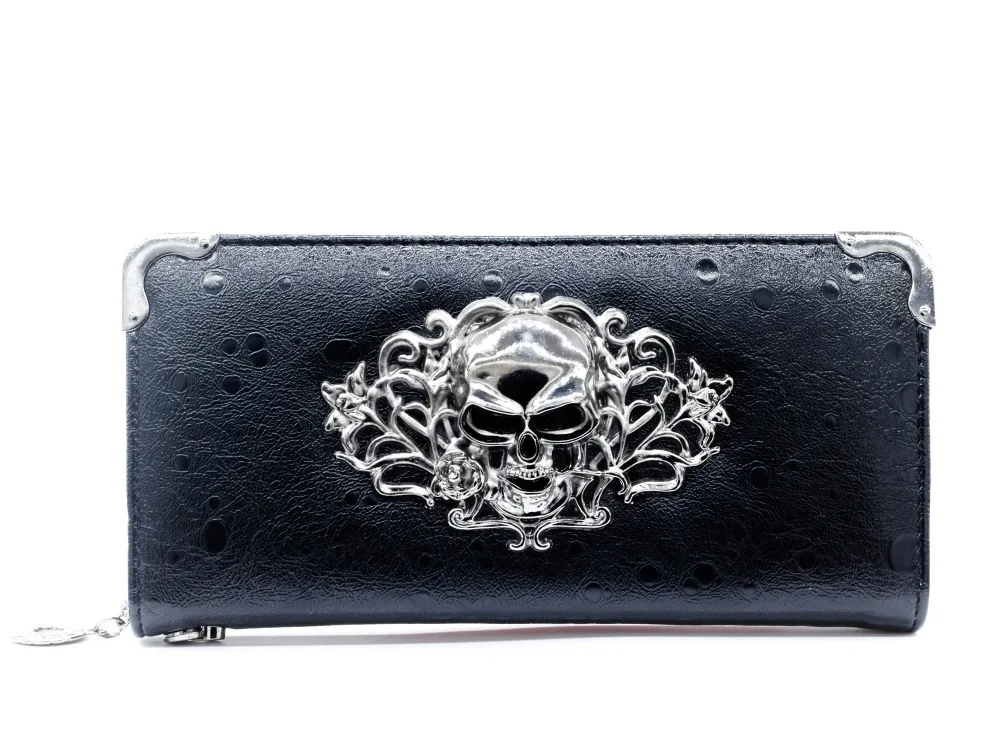 Женский кошелек клатч ZENTEII из искусственной кожи с черепом|wallet clutch|f walletskull wallet |