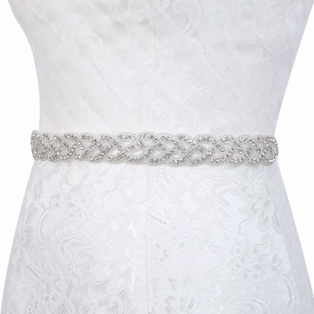 1 шт. женский свадебный длинный поясной ремень с перекрестными блестками Стразы