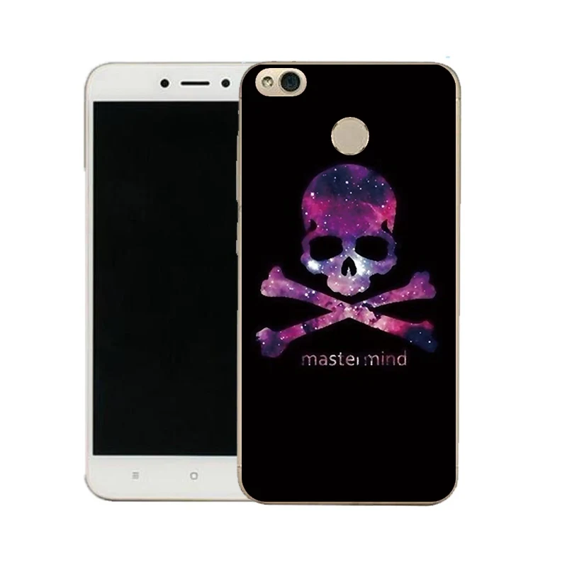 QMSWEI Phone Case For Mi 6 5 5s note3 Redmi note4x 4x 3s 4a 5a note5a TPU Soft Clear Skull Silicone Cover Free shipping |