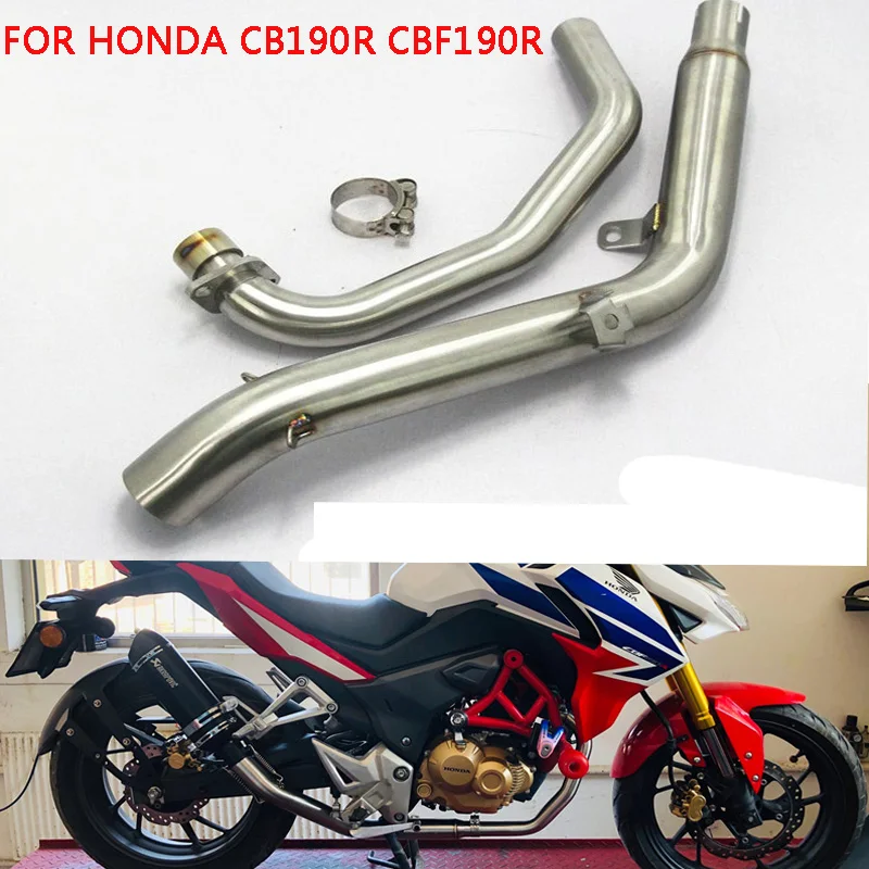 Для HONDA CB190R CBF190R выхлопная труба мотоцикла без шнуровки передняя Труба