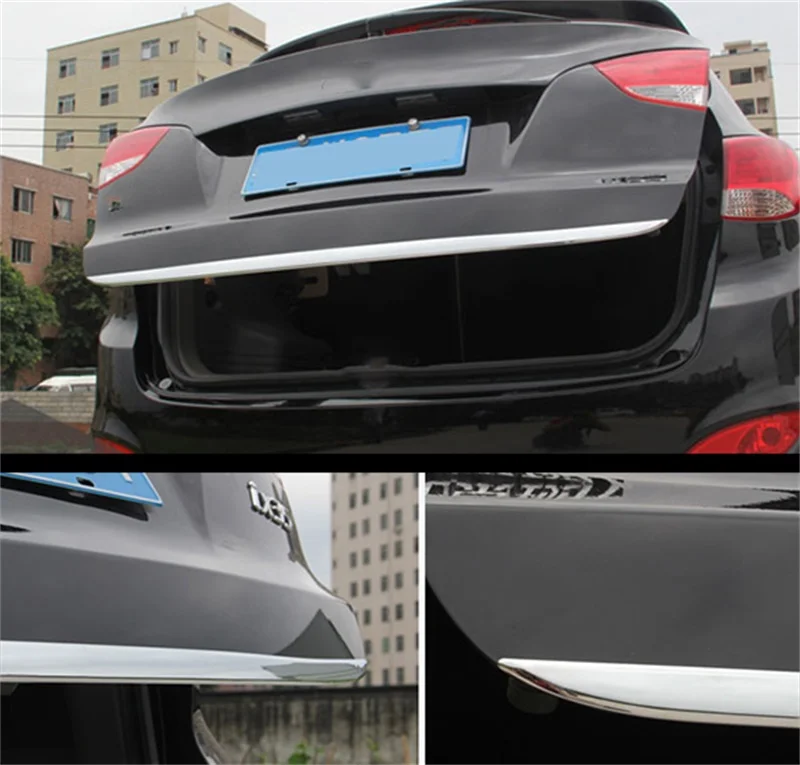 Для 2010 2012 2013 2014 2015 HYUNDAI TUCSON IX35 хромированный задний багажник багажника задняя