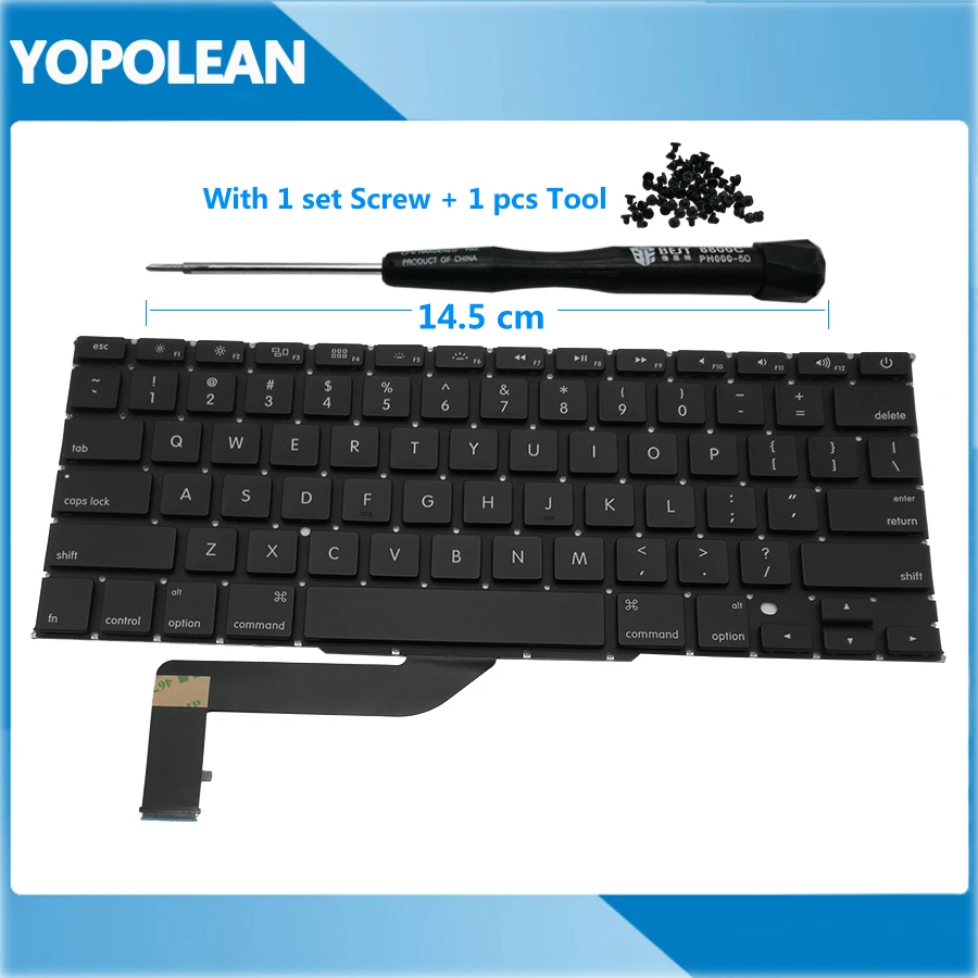 Новая замена клавиатуры США с винтовым инструментом для Macbook Pro Retina 15 &quotA1398 2012 2013