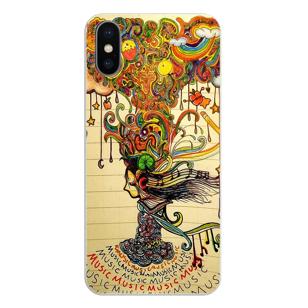 Musical NOTES MUSIC IS LIFE Art Poster Transparent TPU Skin Case For Samsung Galaxy Note 8 9 S9 S10 A8 A9 Star Lite Plus A6S A9S |