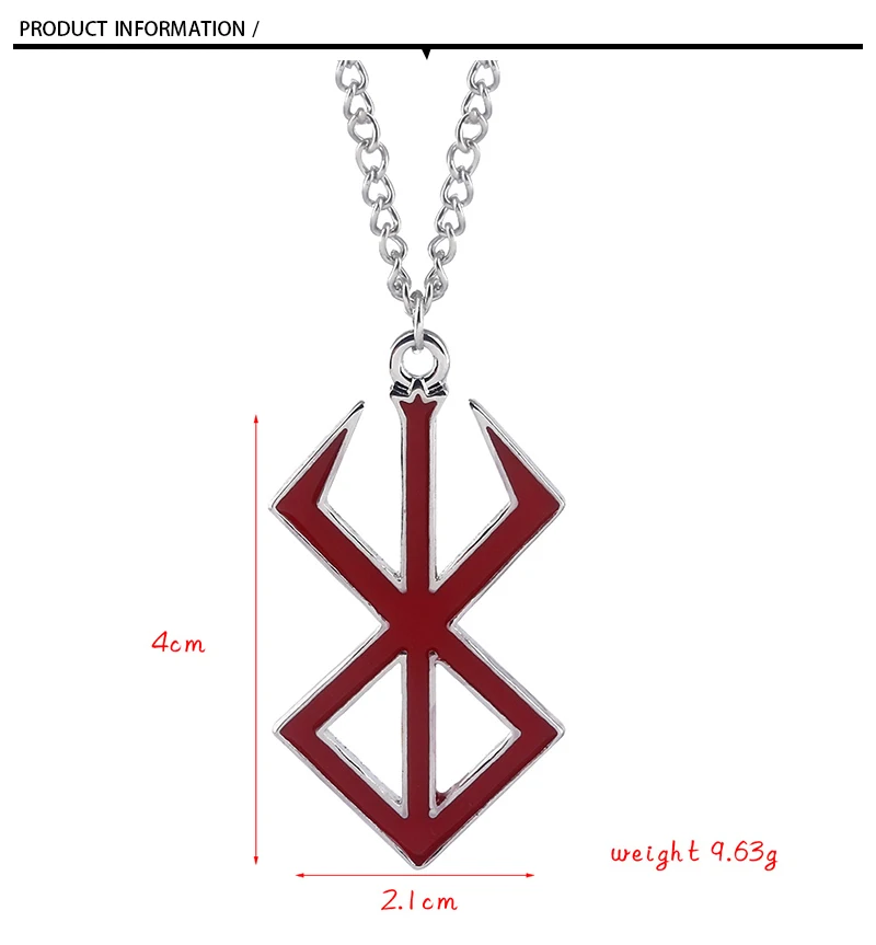 Fate Berserk символизирует талисманы ожерелье Guts меч Легенда воин красный логотип Pendantchoker высокое качество металл эмаль ювелирные изделия