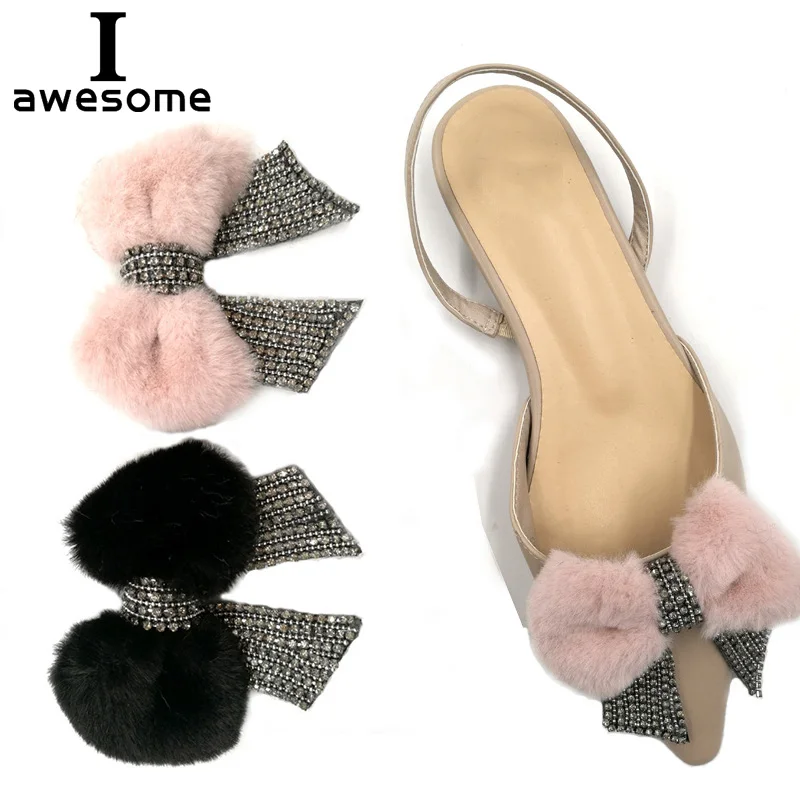 1 шт. бант плюш Свадебная обувь для невесты аксессуары босоножки на высоком