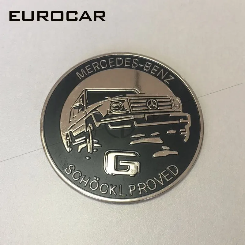 Серебристый MB g wagon W463 эмблема 35th anniversary embelms для g wagon g500 g550 g350 g55 g63 g65 значок G класс сувенирная медаль - Цвет: Серебристый