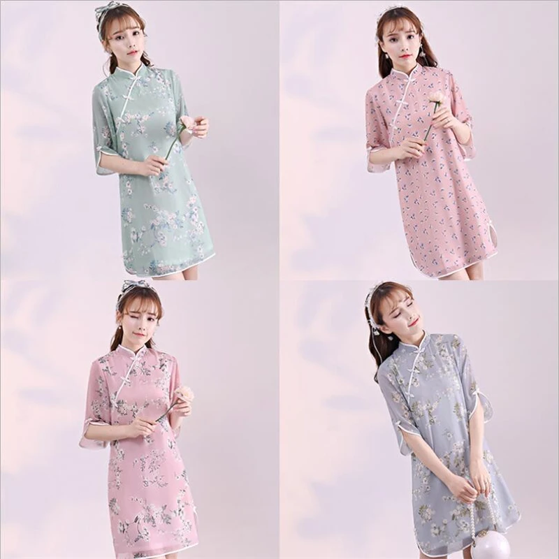 Изменение разделение сексуальное женское платье Ципао 2019 традиционный халат в
