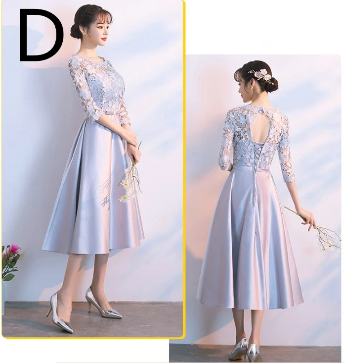 Серые женские вечерние бальные платья с рукавом до локтя Платья для особых