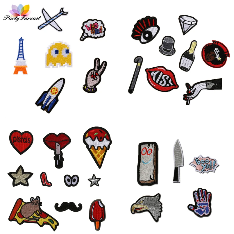 PF Вышитые Утюг на Пластыри термо клей аппликация патч для Костюмы DIY Ткань