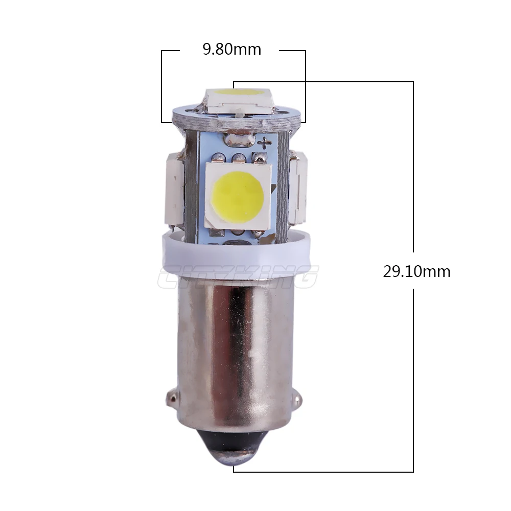 Бесплатная доставка 10 шт./лот Автомобильные светодиодные лампы BA9s led 5led 5050 SMD t4w