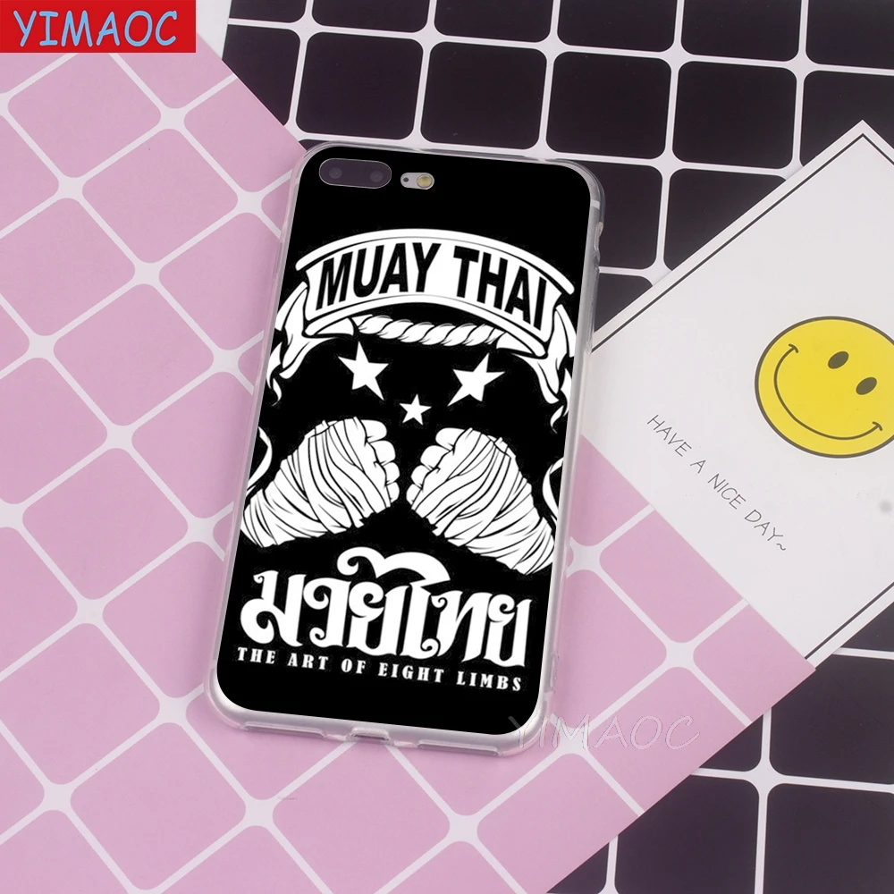 Мягкий чехол YIMAOC Muay thai world из ТПУ и силикона для iPhone 8 7 6 6S Plus 5 5S SE X XR XS 11 Pro Max |