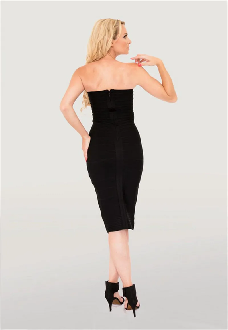 6 цветов сексуальное платье знаменитости без бретелек рукавов до колена