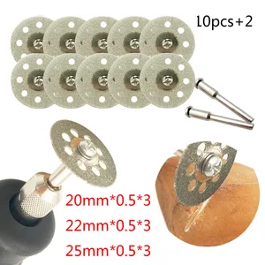 Диск алмазный для резки Dremel, 10 дюймов, шт.пакет дюйма, 22 дюйма, 20 мм, 25 мм, с 2 стержнями