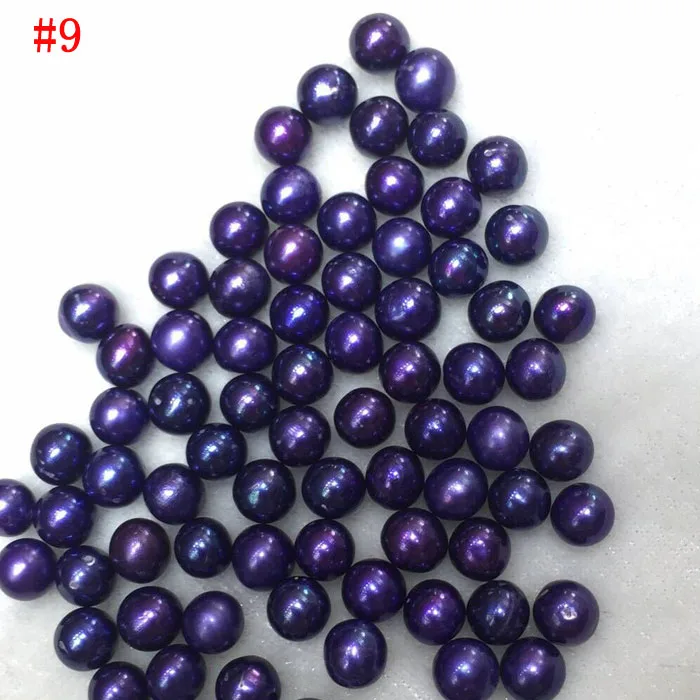 20 Pcs 7-8mm Violet Natural Love Wish Pearl Party Gift Oyster Round Loose Colored Pearls