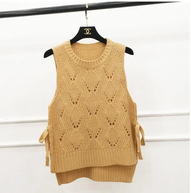 

Sweater Vest Women Knitted Spring Waistcoat Autumn
