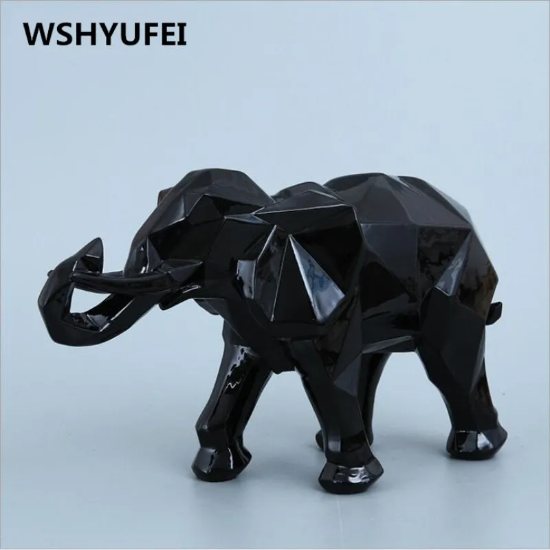 WSHYUUFEI Высококачественная новая 3-цветная статуя Слон из смолы аксессуары для