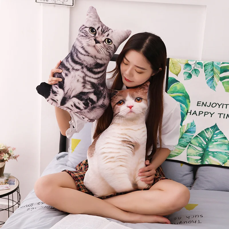 55 см новый стиль 3D печать Кот модная искусственная кошка плюшевые игрушки