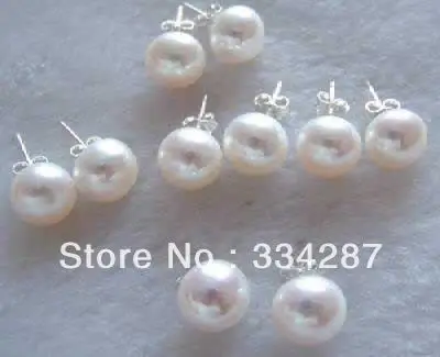 

Hot sell Noble- hot sell new - 5Set 7-8MM White Akoya Cultured Pearl Earring