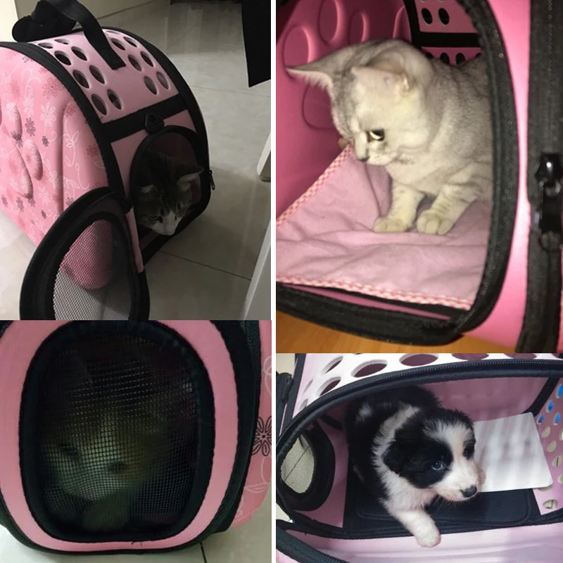 42*26*32cm EVA Foldable Pet Carries Bags For Small Dogs Singles Portable Breathable Transport Box Cat Puppy Dog Travel Handbag images - 6