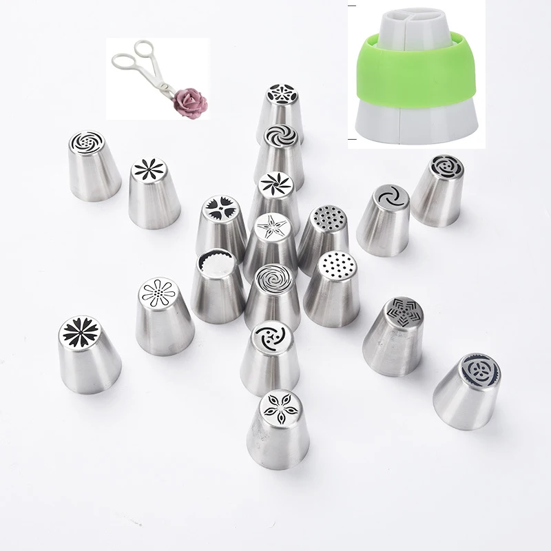 19 шт русский тюльпан цветок глазури трубопроводов сопла инструмент набор для