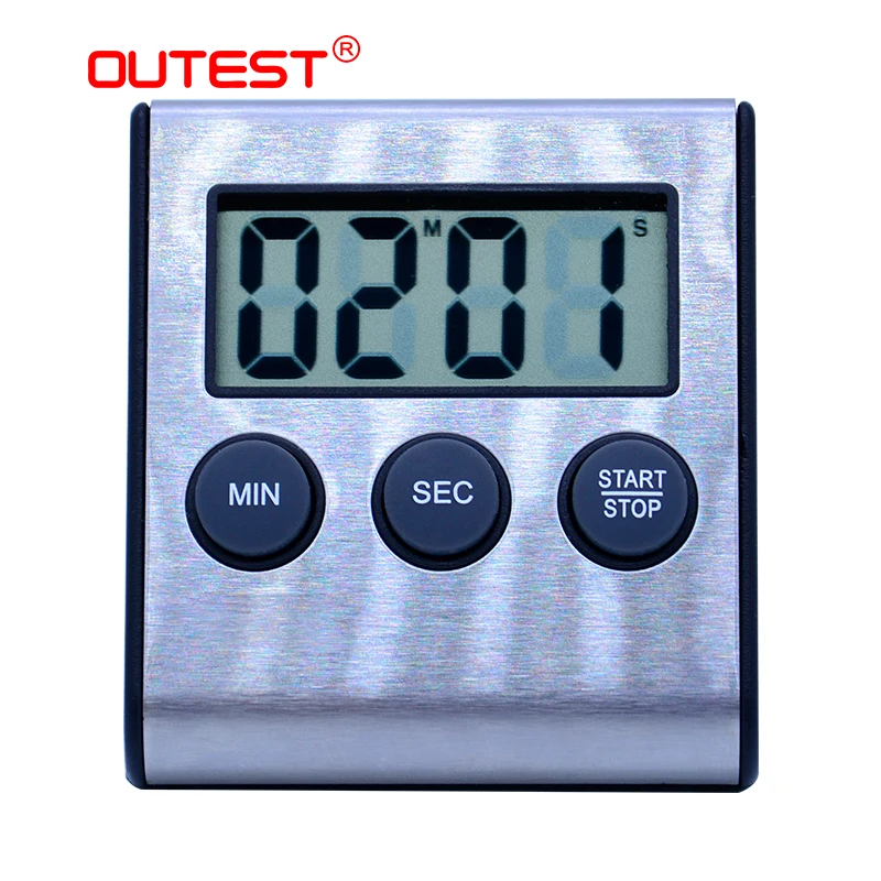 OUTEST JS-109 Большой экран из нержавеющей стали таймер металлический электронный с