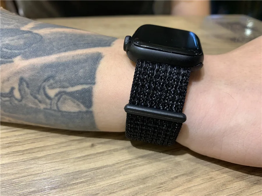 Классический лямка из нейлоновой ткани для наручных часов Apple Watch Series 4/3/2/1 влагостойкий ремешок для часов 40-44 мм ремень для наручных часов iWatch 38 42 мм Длина браслета