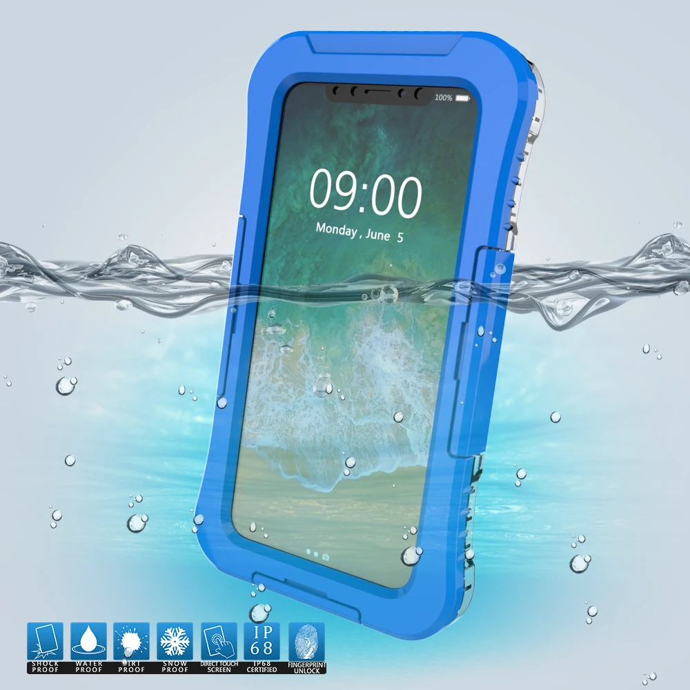 IP68 Водонепроницаемый чехол для iPhone X XR XS Max 8 7 Plus 6 6S 5 5S SE чехол для телефона водонепроницаемый чехол для iPhone 11 Pro Max
