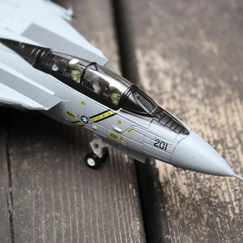 1/100 масштаб военная модель игрушки F14 Tomcat F-14A/B AJ200 VF-84 истребитель ВМС США ВВС литой металлический самолет модель игрушки