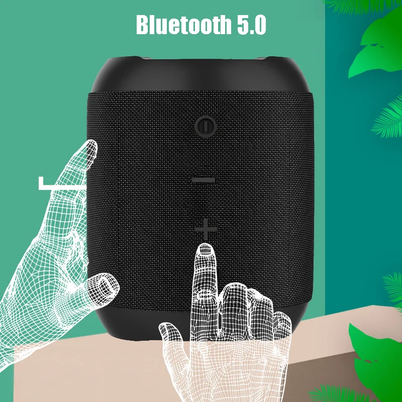 Открытый беспроводной Bluetooth 5,0 стерео портативный динамик Встроенный микрофон ударопрочность IPX6 Водонепроницаемый динамик с басами
