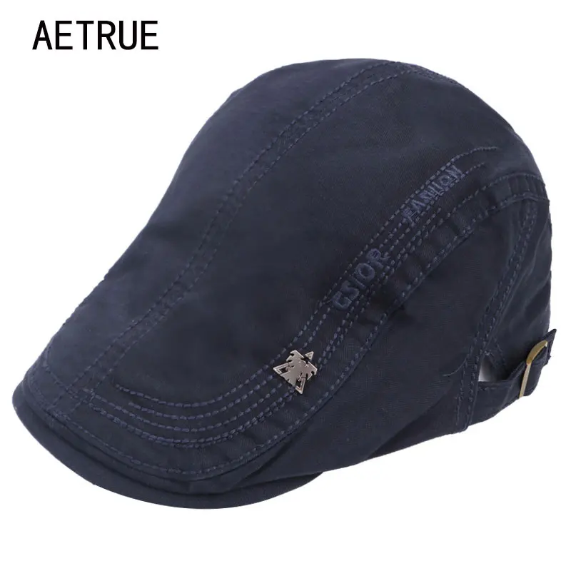 

AETRUE Fashion Men Berets Hats Summer Berets Caps For Men Women Casquette Visor Cap Newsboy Peaked Cotton Male Winter Visors Hat