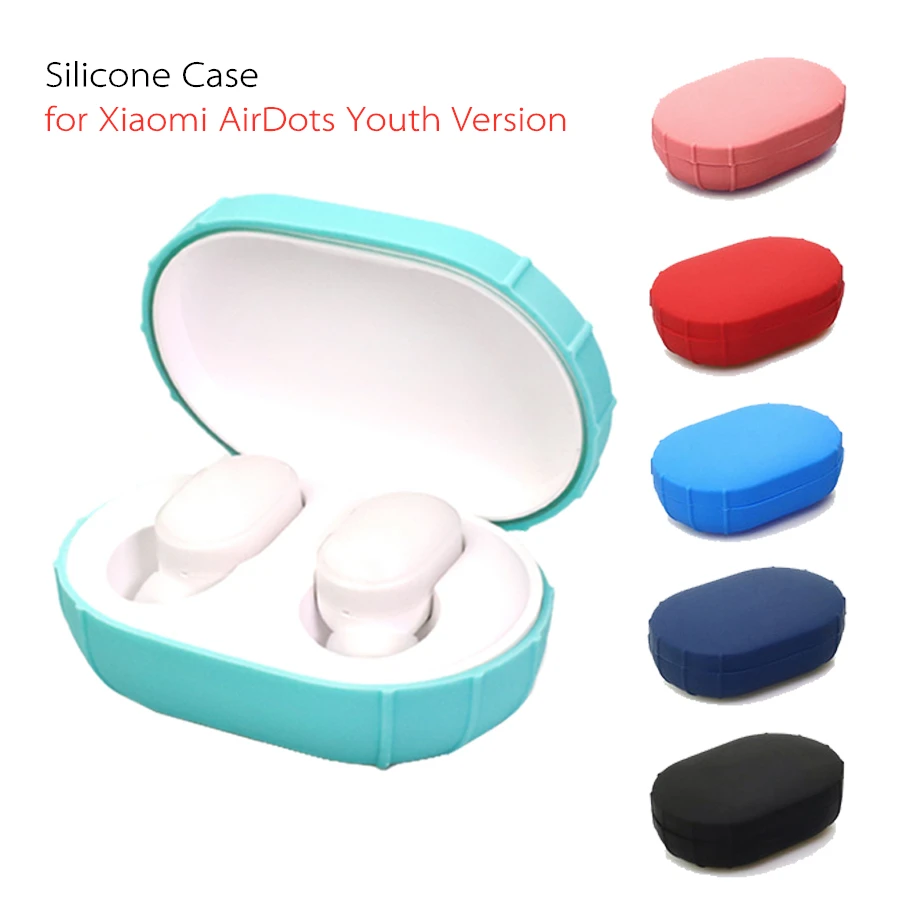 Силиконовый чехол для Xiaomi Mi AirDots Youth Edition беспроводные наушники TWS зарядный Мягкий