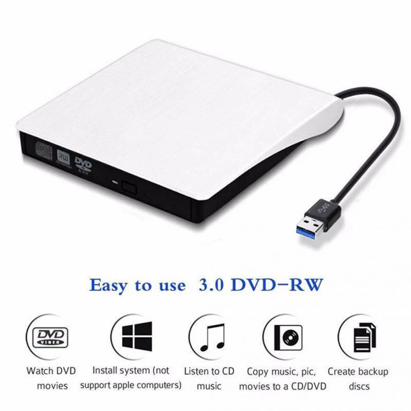 Портативный Usb 3 0 внешний Cd Rw горелка Rom Оптический Dvd привод для ноутбука ПК