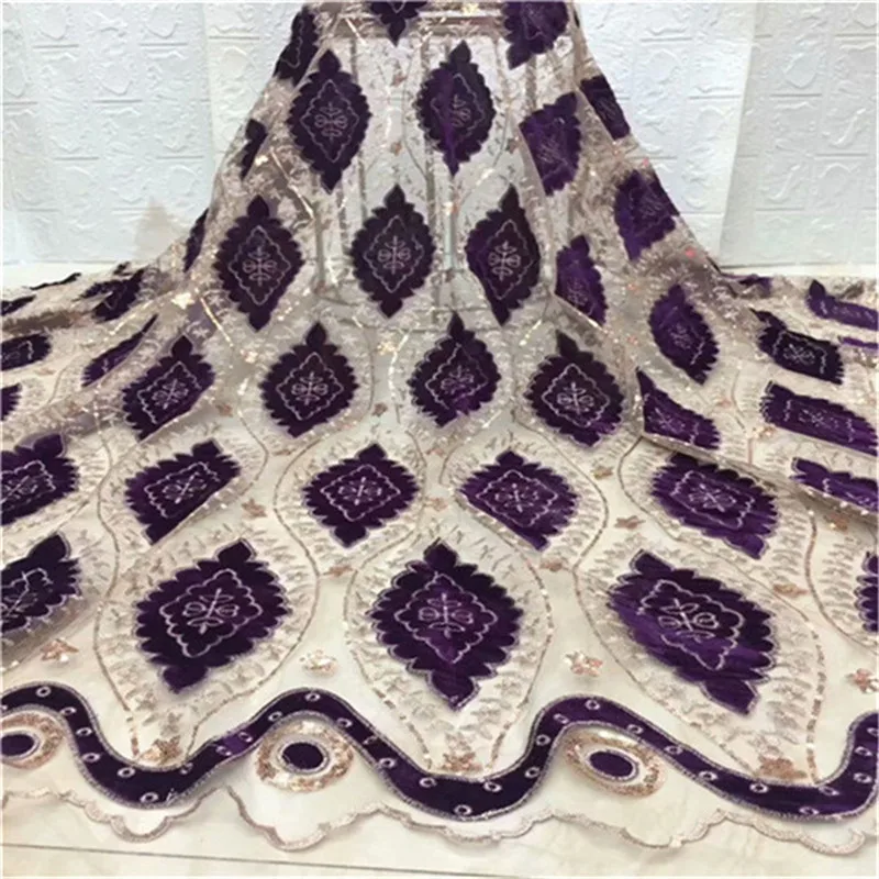 African Lace Fabric 2019 Embroidered Nigerian Velvet High Quality French Tulle For Women dress | Дом и сад